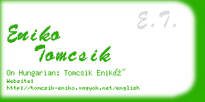 eniko tomcsik business card